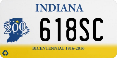 IN license plate 618SC