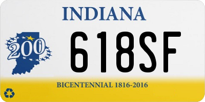 IN license plate 618SF