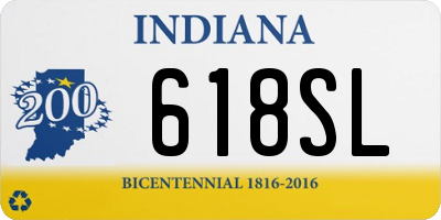 IN license plate 618SL