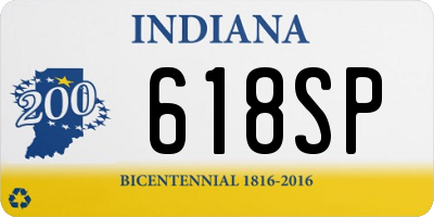 IN license plate 618SP