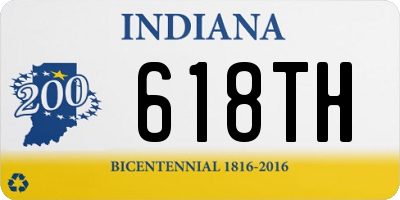 IN license plate 618TH