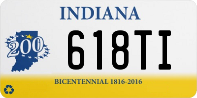 IN license plate 618TI