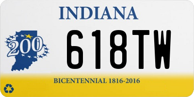 IN license plate 618TW