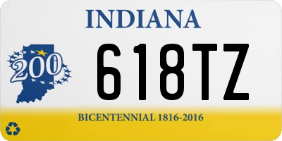 IN license plate 618TZ