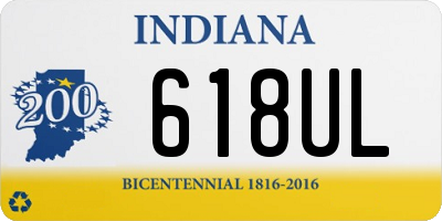 IN license plate 618UL