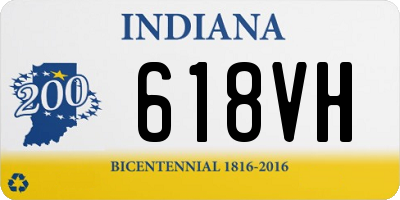 IN license plate 618VH