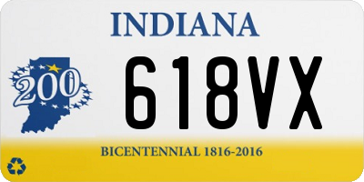 IN license plate 618VX