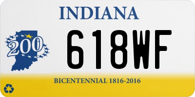 IN license plate 618WF