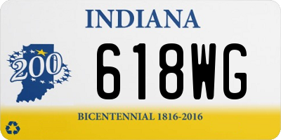 IN license plate 618WG
