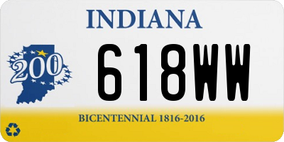 IN license plate 618WW