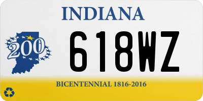 IN license plate 618WZ