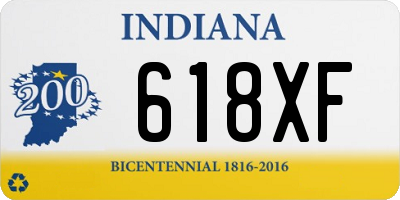 IN license plate 618XF