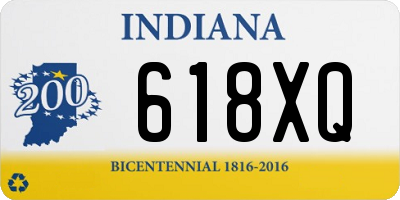 IN license plate 618XQ