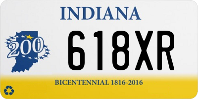 IN license plate 618XR