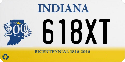 IN license plate 618XT