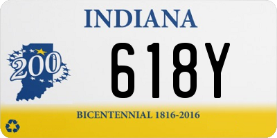 IN license plate 618Y