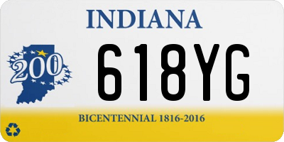 IN license plate 618YG