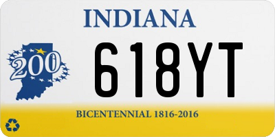 IN license plate 618YT