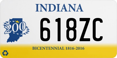 IN license plate 618ZC