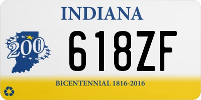 IN license plate 618ZF