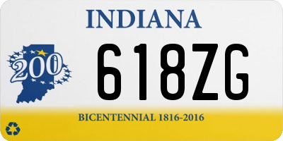 IN license plate 618ZG