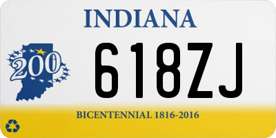 IN license plate 618ZJ