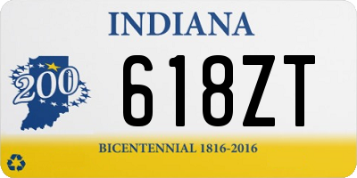 IN license plate 618ZT