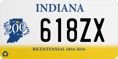 IN license plate 618ZX