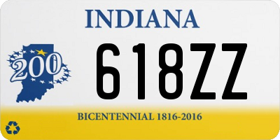 IN license plate 618ZZ