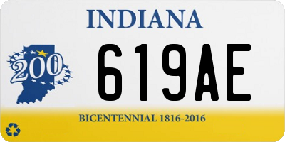 IN license plate 619AE