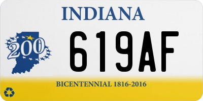 IN license plate 619AF