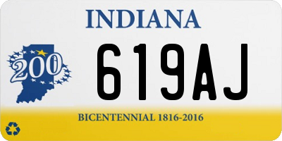 IN license plate 619AJ