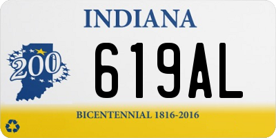 IN license plate 619AL