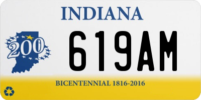 IN license plate 619AM