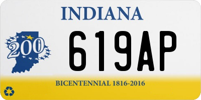 IN license plate 619AP