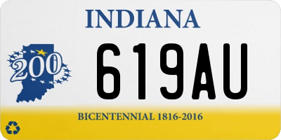 IN license plate 619AU