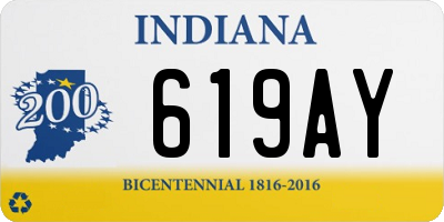 IN license plate 619AY