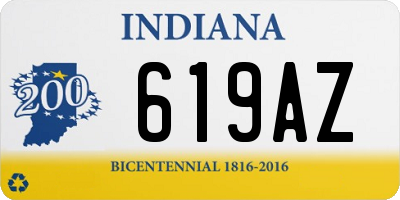 IN license plate 619AZ