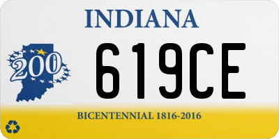 IN license plate 619CE