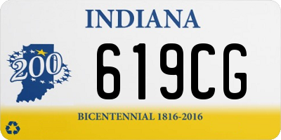 IN license plate 619CG