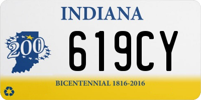 IN license plate 619CY