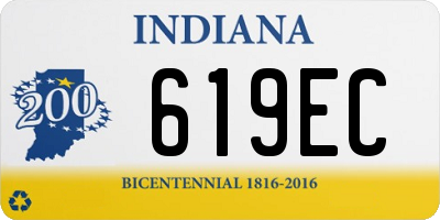 IN license plate 619EC