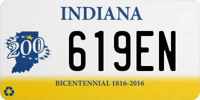 IN license plate 619EN