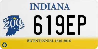 IN license plate 619EP