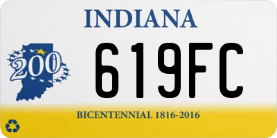 IN license plate 619FC