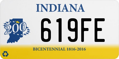 IN license plate 619FE