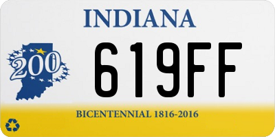 IN license plate 619FF