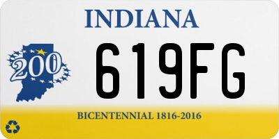 IN license plate 619FG