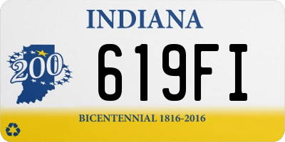 IN license plate 619FI