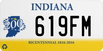 IN license plate 619FM